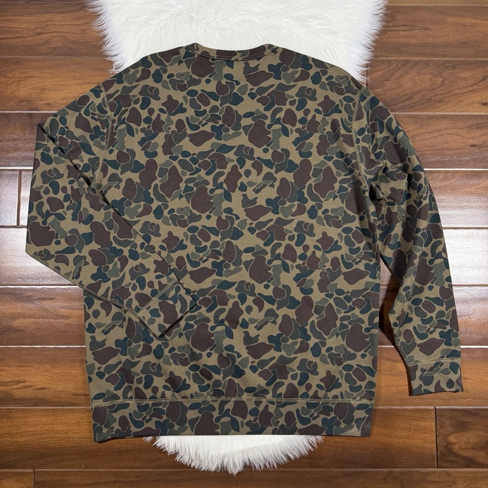 Polo Ralph Lauren Men's Size XLT Green Camo Double Knit Sweatshirt Long Sleeve - Picture 8 of 10